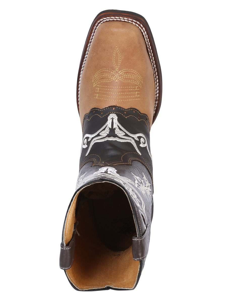 Bota de rodeo El General - Miel loca/Marrón oscuro 33316