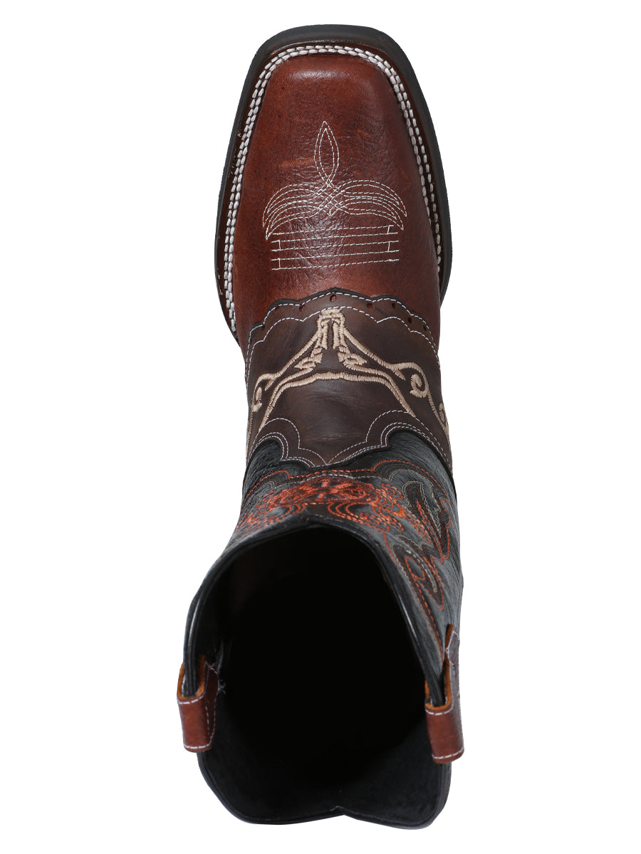 El General Rodeo Boot - Crazy Wine with Embroidery 40667