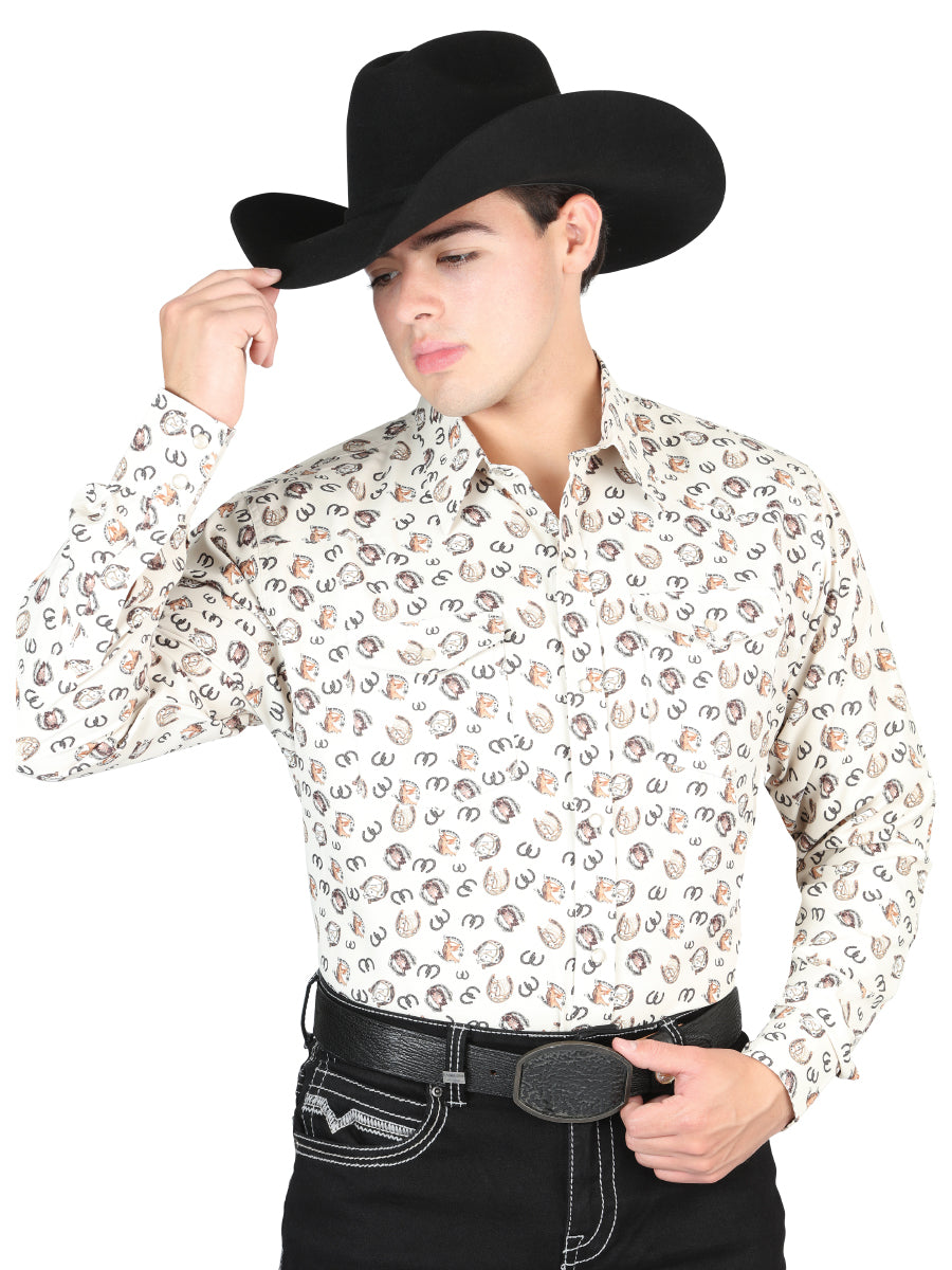 Camisa vaquera de manga larga para hombre El General – Beige
44311