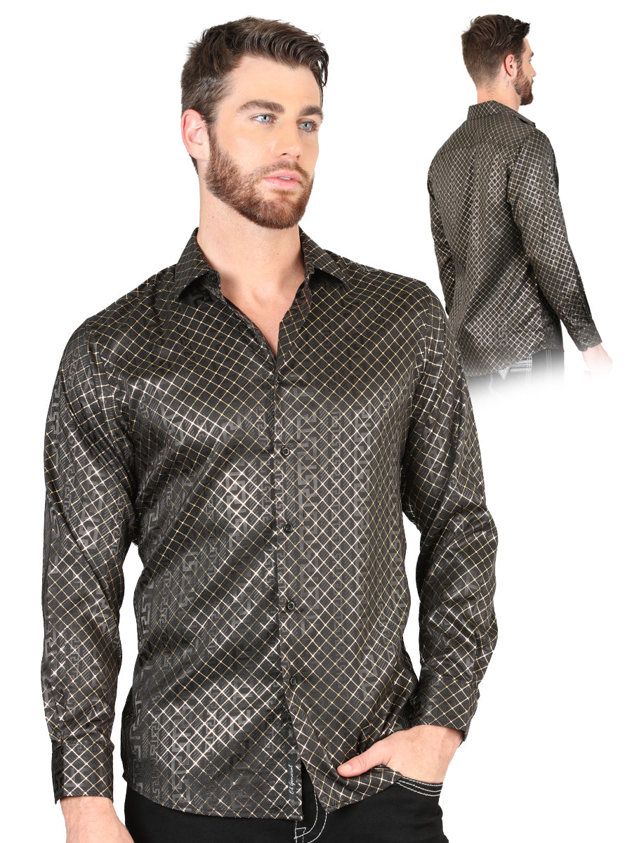 El General Black/Gold Casual Long-Sleeve Shirt 44550