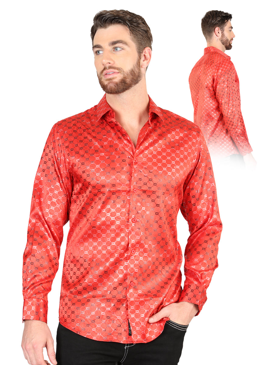 Camisa informal de manga larga roja El General 44577