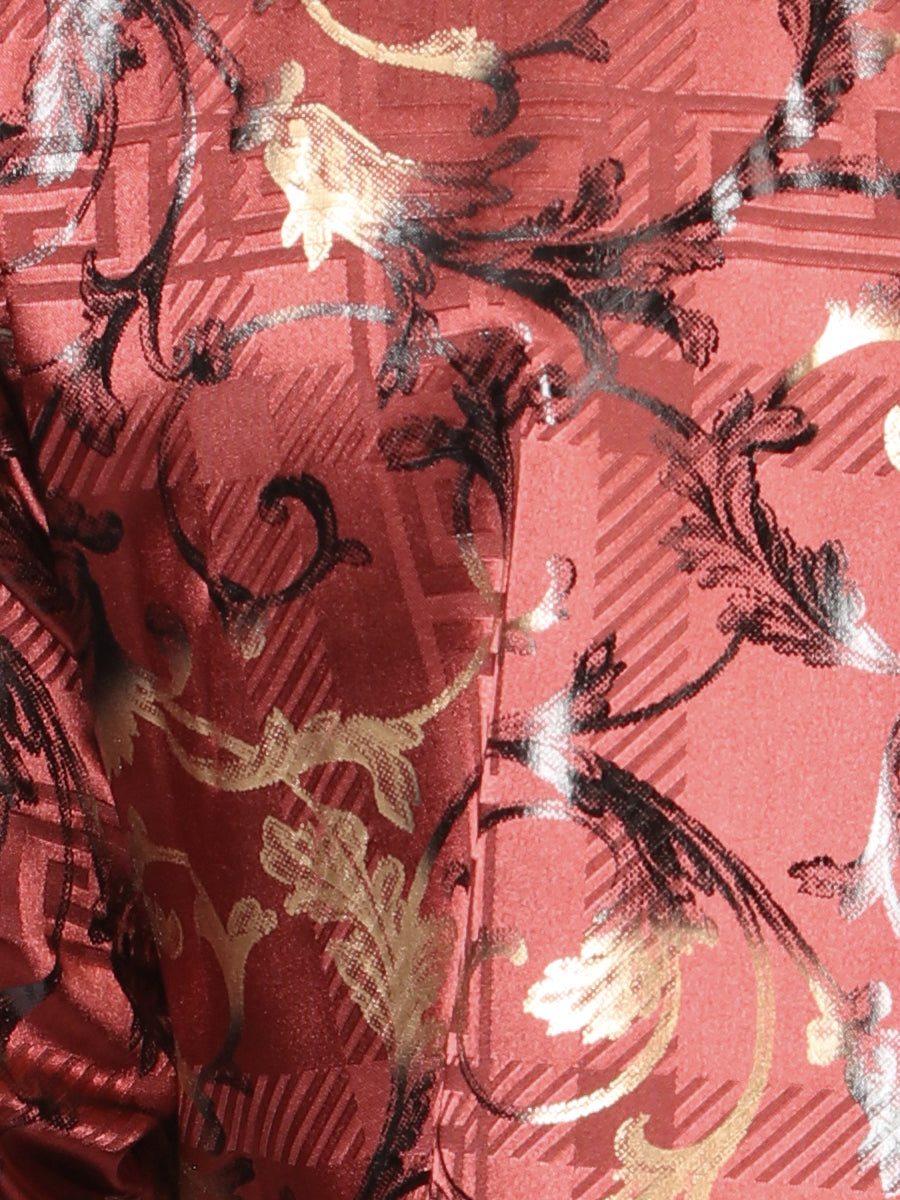 El General Burgundy Casual Long-Sleeve Shirt 44590