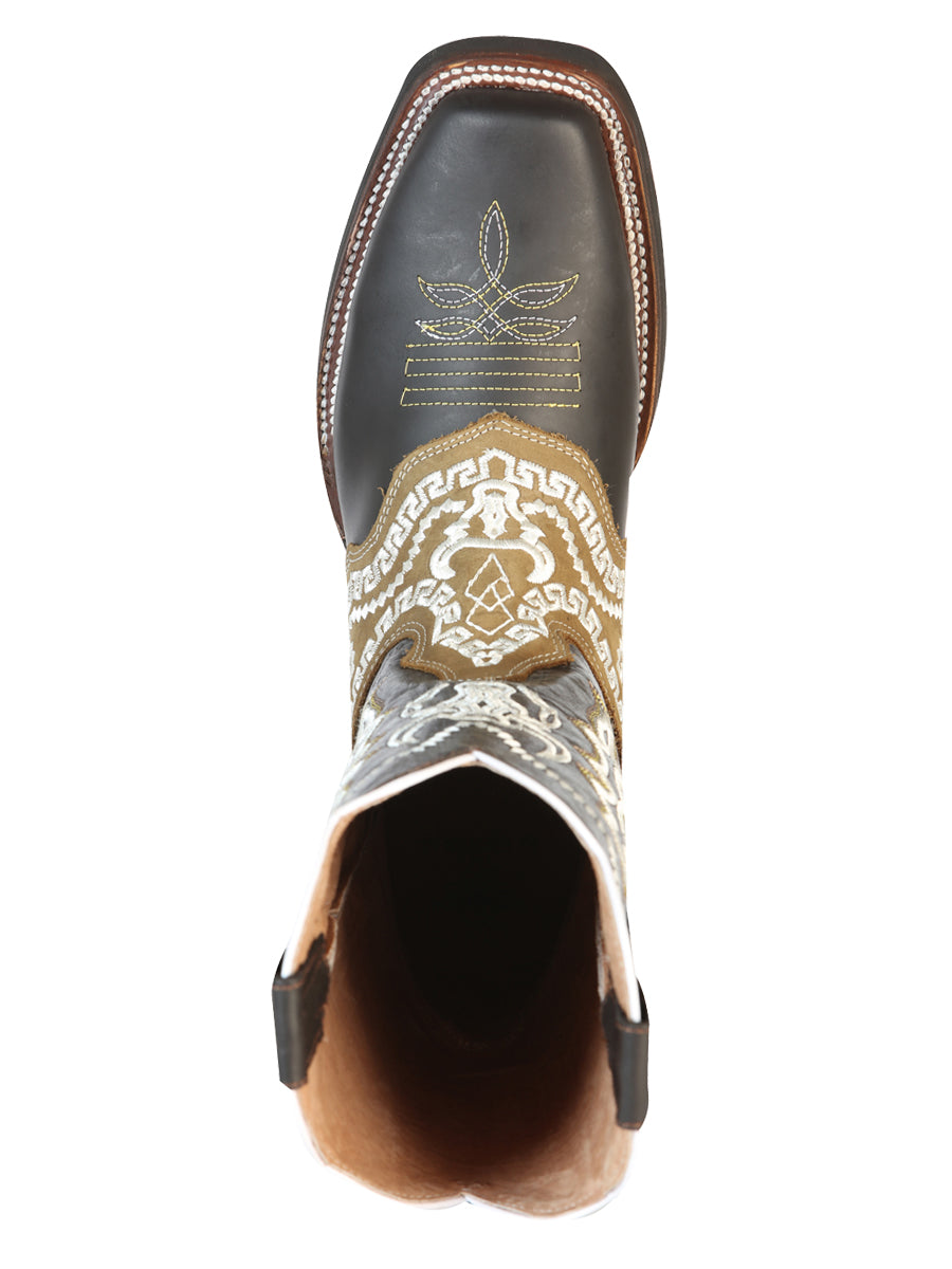 El General Rodeo Boot - Crazy Brown with Embroidery 51110