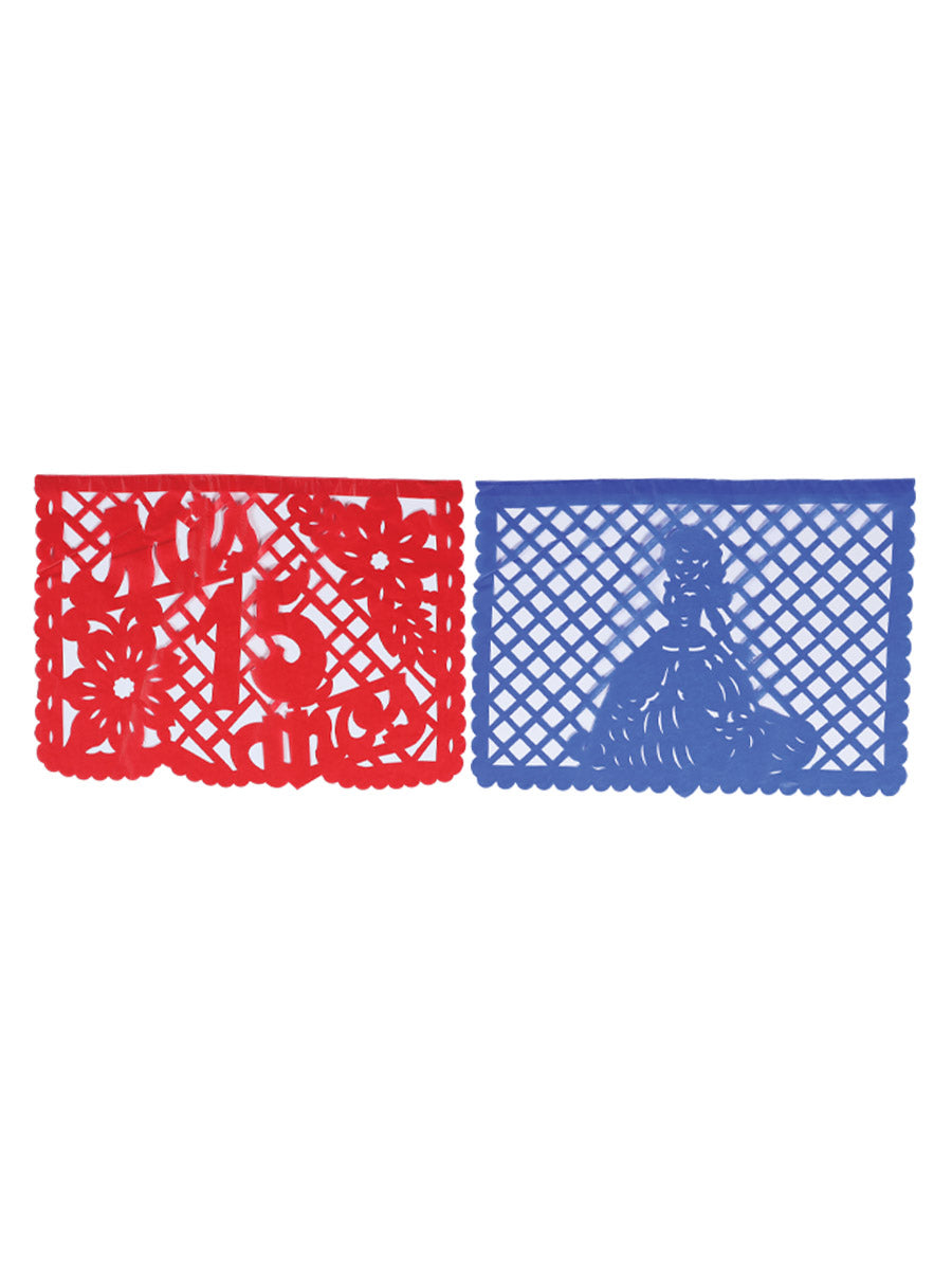Decorative Papel Picado Mis XV Años Multicolor 601855