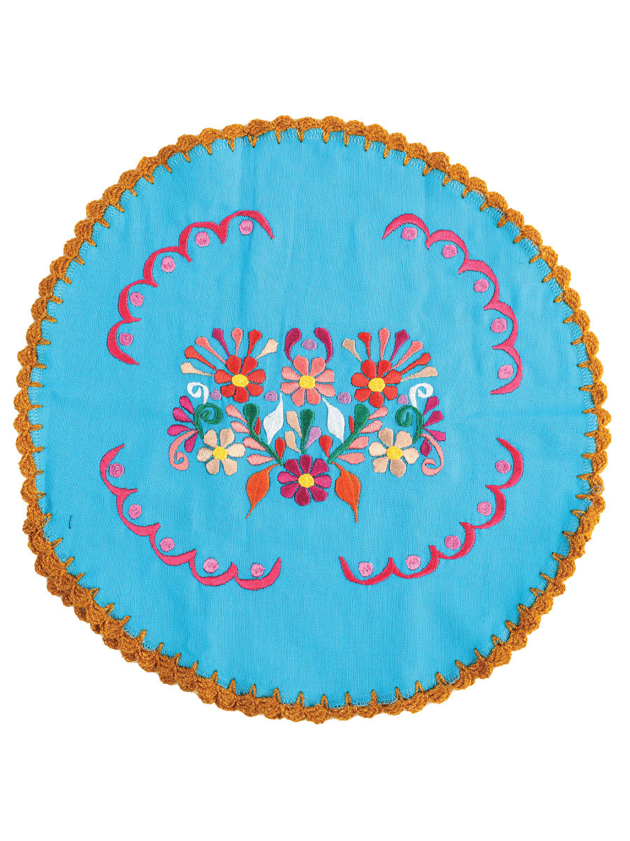 Artisanal Embroidered Tortilla Warmer 100% Cotton 603152