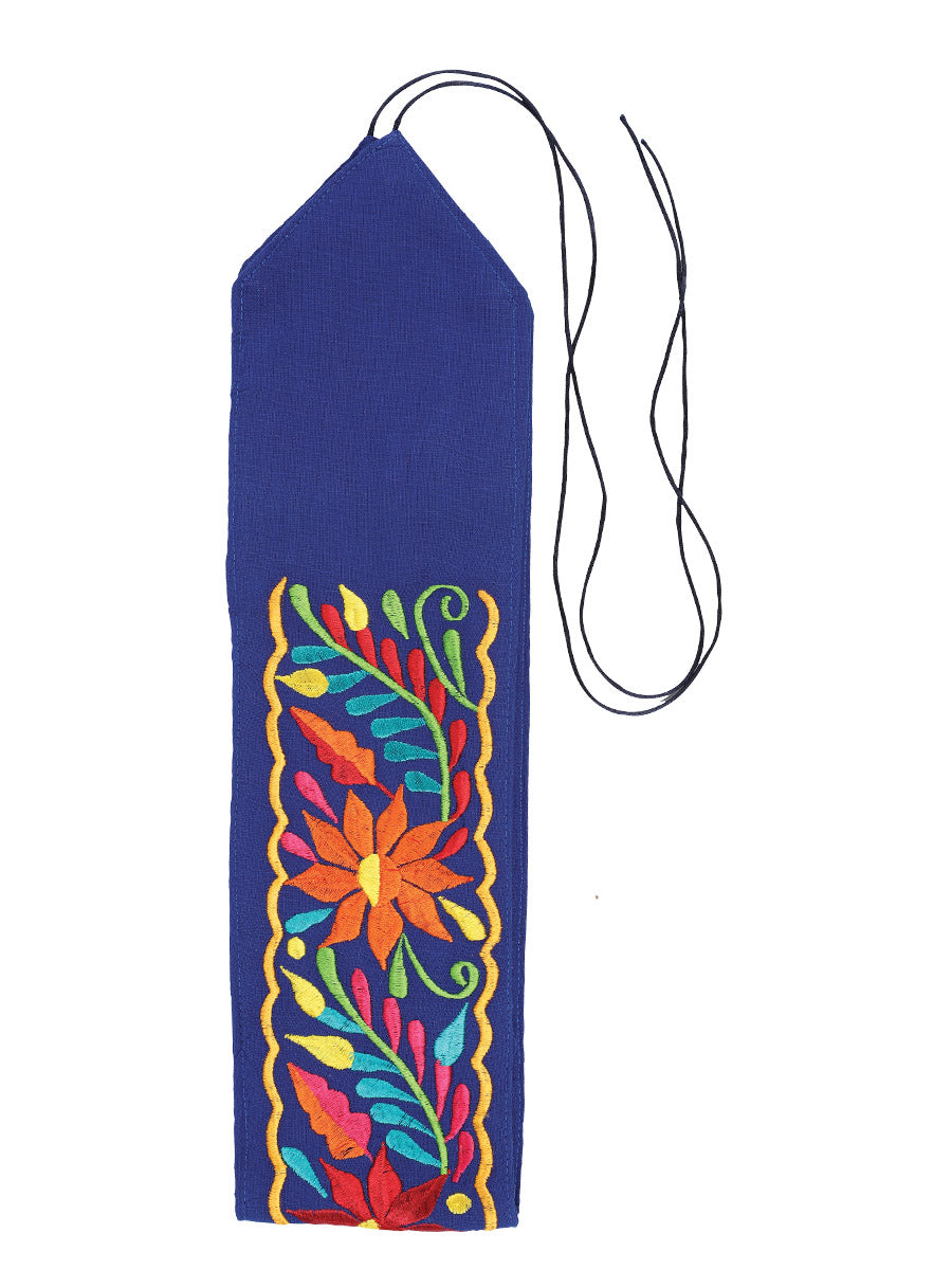 Artisanal Embroidered Belt Floral 100% Acrylic Blue 603177