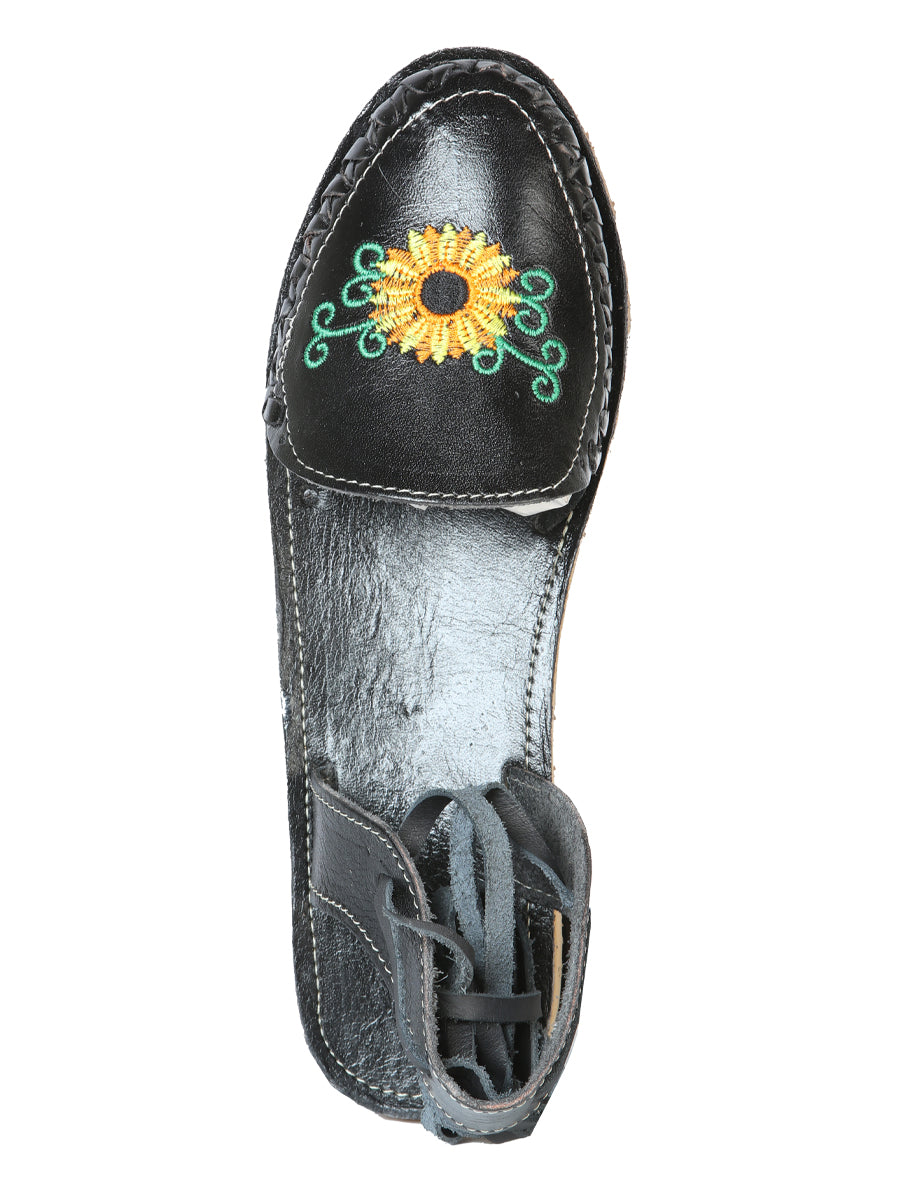 Sandalias Artesanales Mexicanas Piel Negra 603919