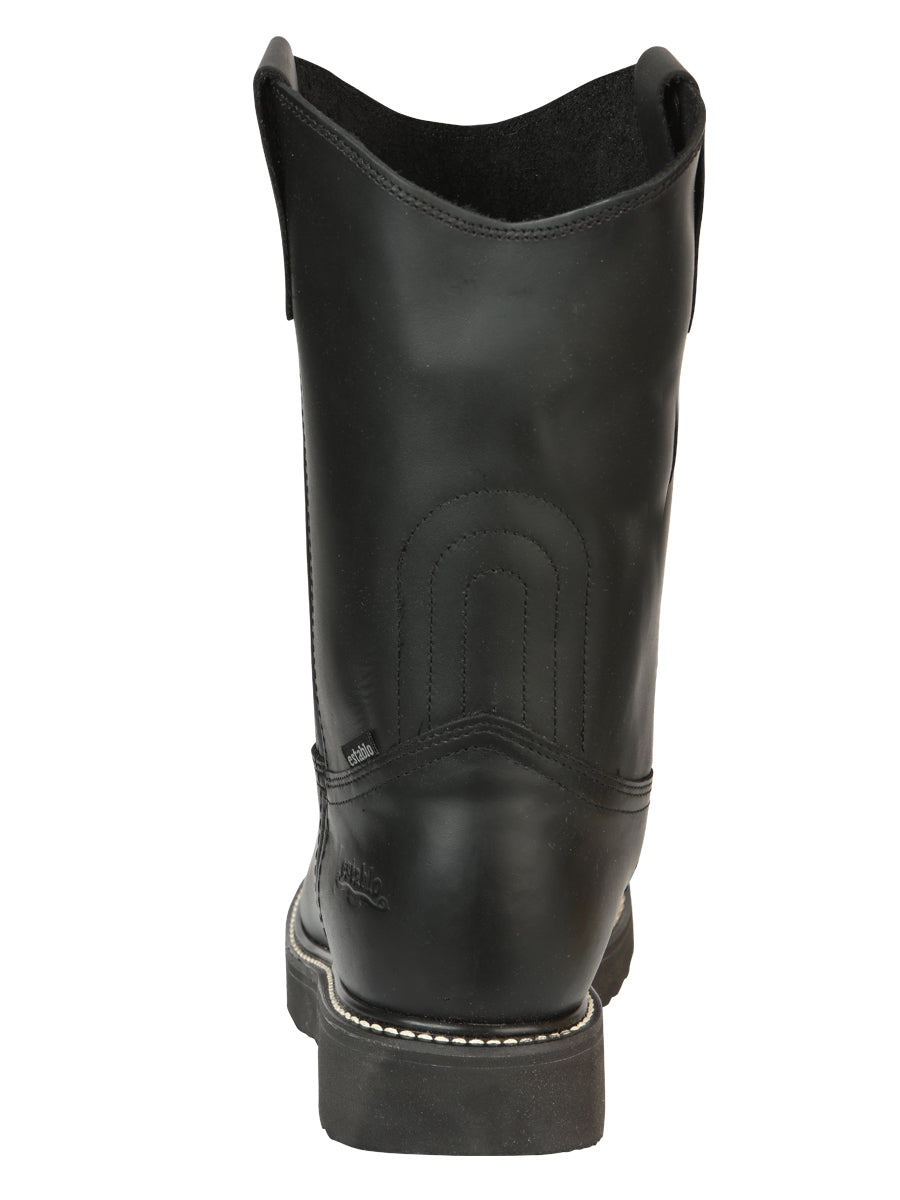 Establo Men’s Work Boot Grasso Leather

 - Black 312