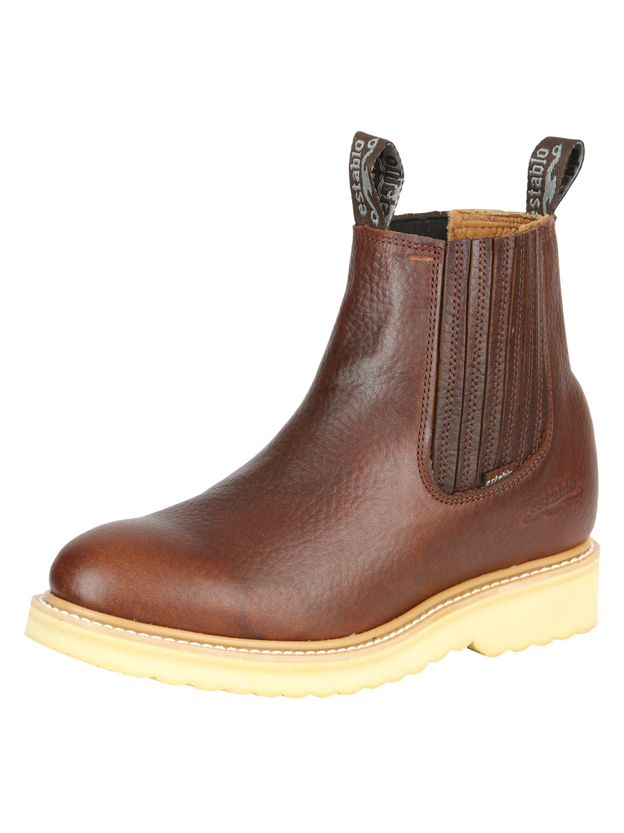 Establo Men’s Work Ankle Boot - Bull Fight Leather - Honey 22953