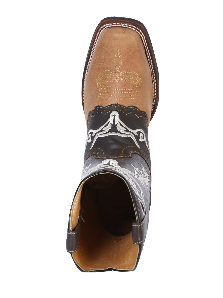 Bota de rodeo El General - Miel loca/Marrón oscuro 33316