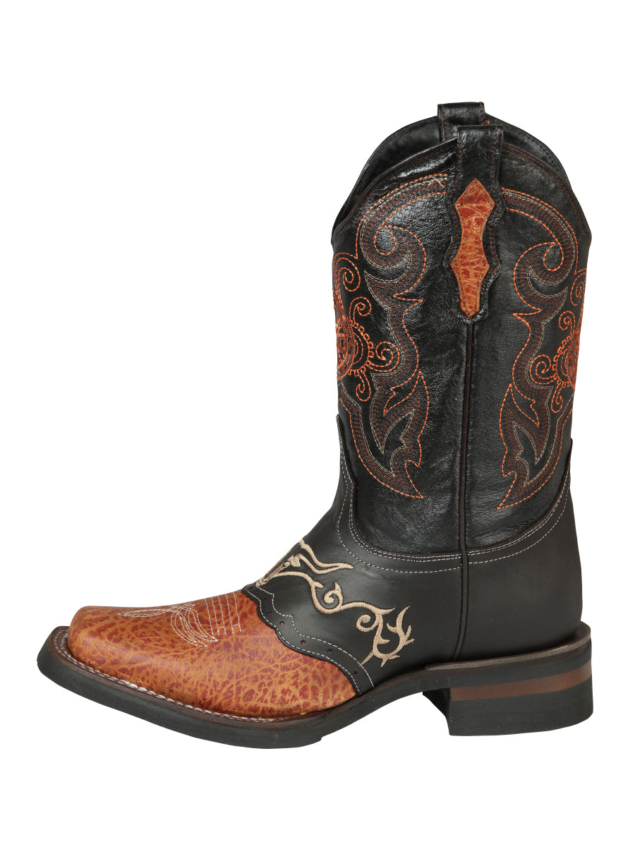 El General Rodeo Boot - Crazy  Wine with Embroidery 40667