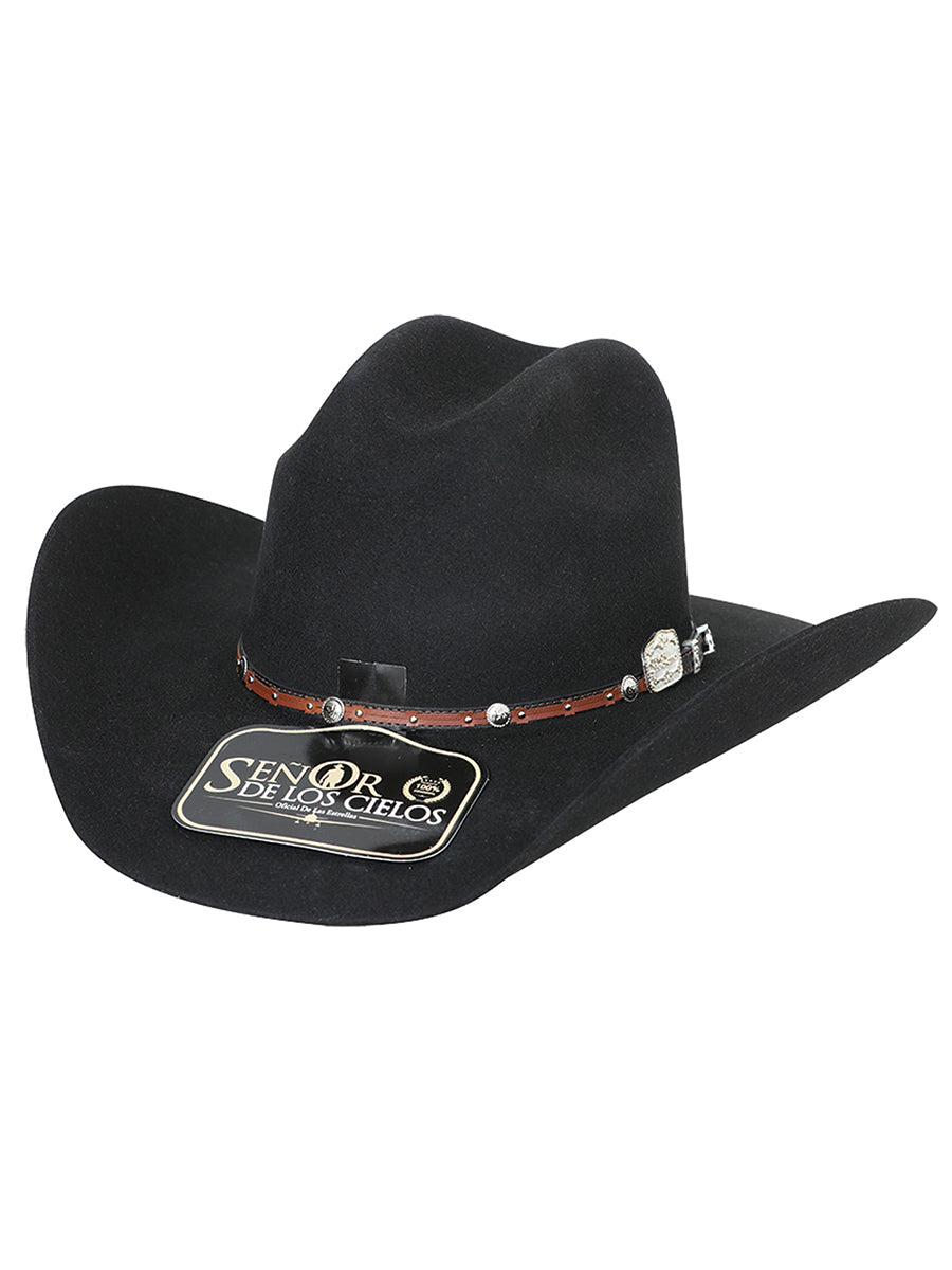 El Senor de los Cielos Felt Western Hat 50x Black 41675