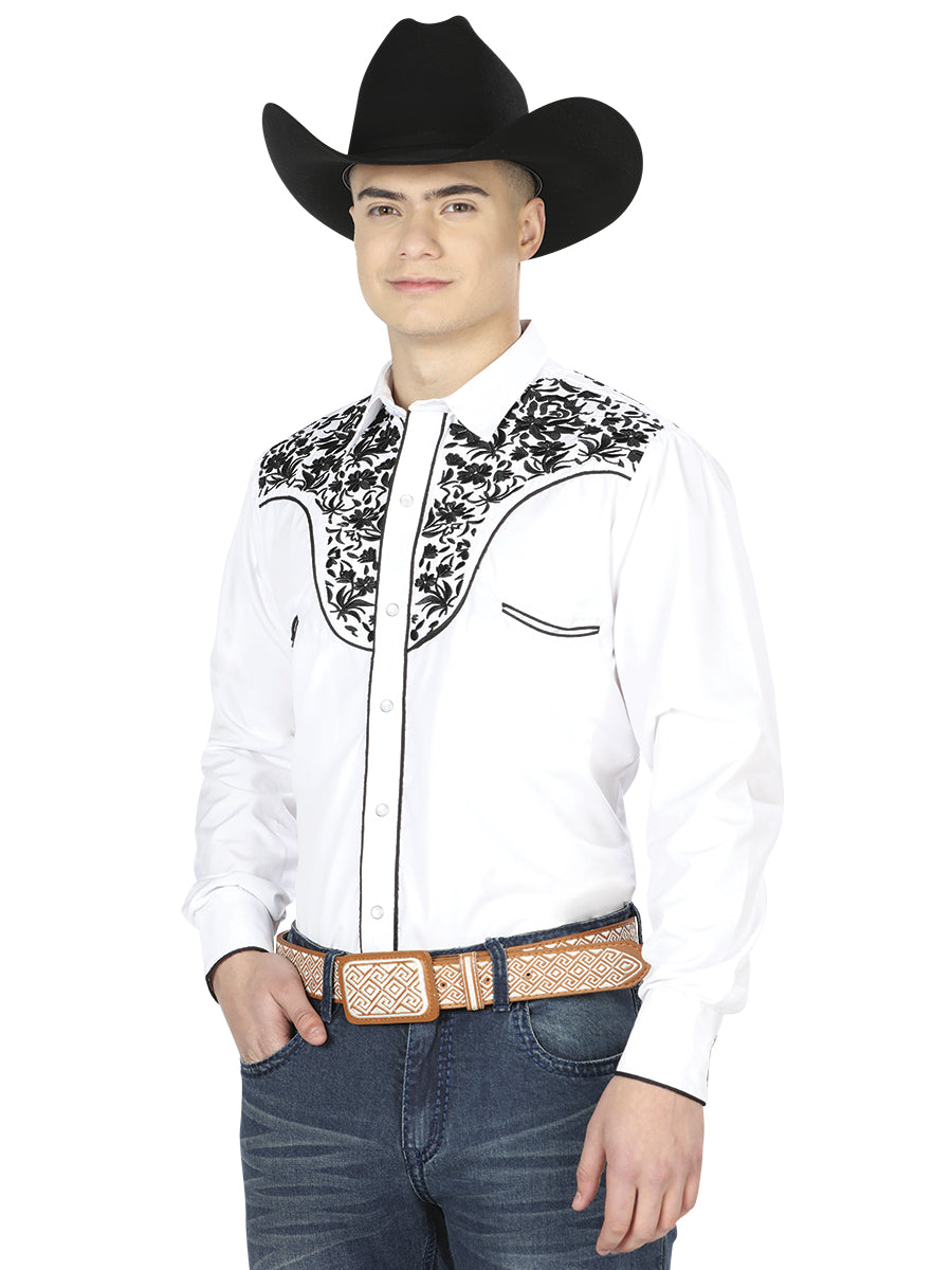 El Señor de los Cielos Embroidery Shirt White/Black 43300