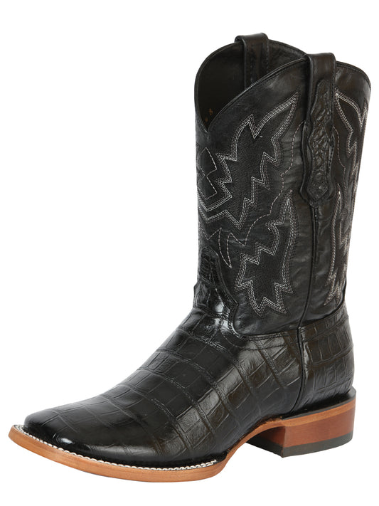 Men’s Western Boot Print Caiman Belly 100 Años - Black

  43633