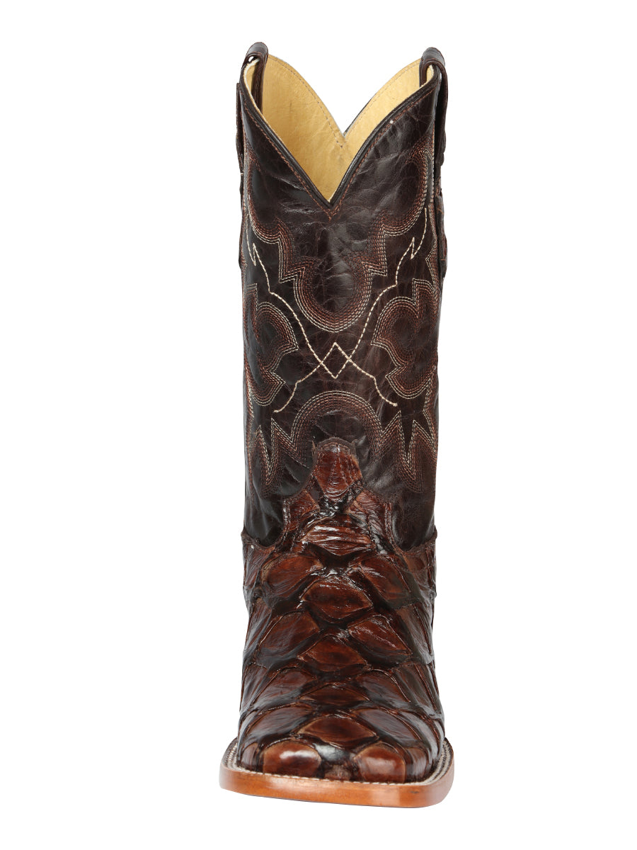 El General Men's Exotic Monster Fish Rodeo Boots - Brown 44116