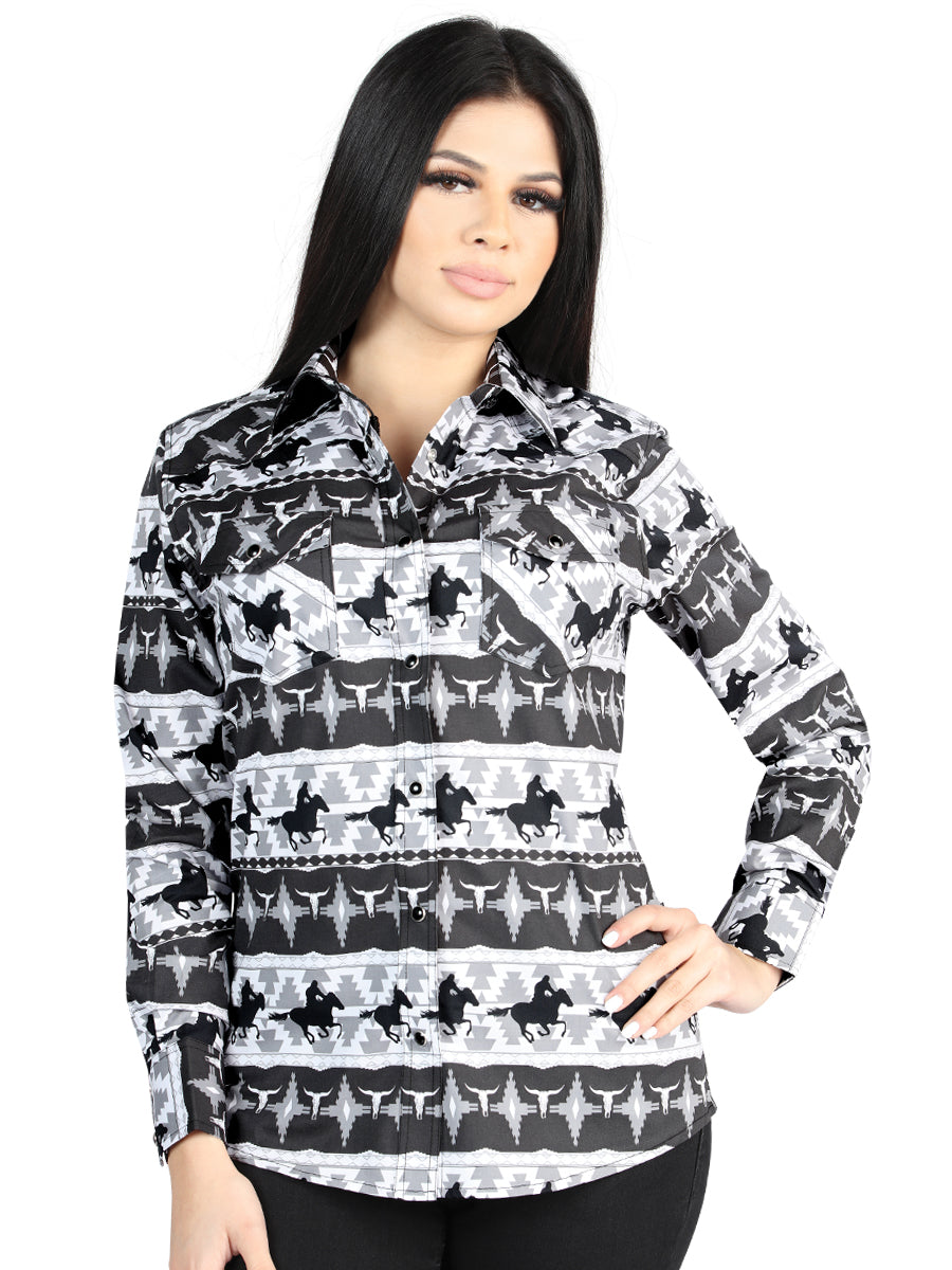 El General  -  Casual Long-Sleeve Shirt  - Black 44479