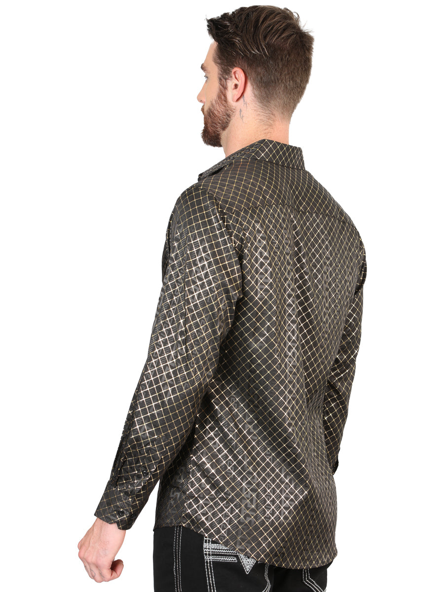El General Black/Gold Casual Long-Sleeve Shirt 44550