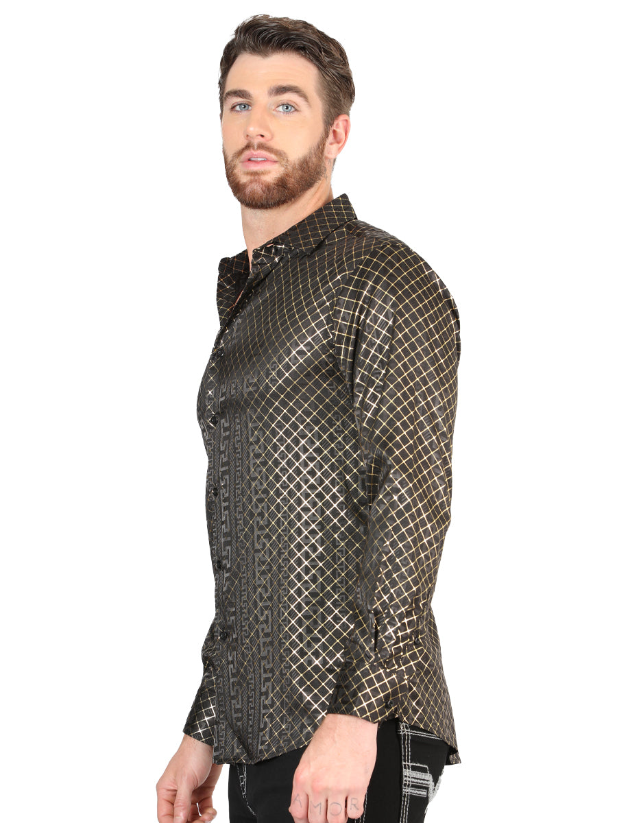 El General Black/Gold Casual Long-Sleeve Shirt 44550