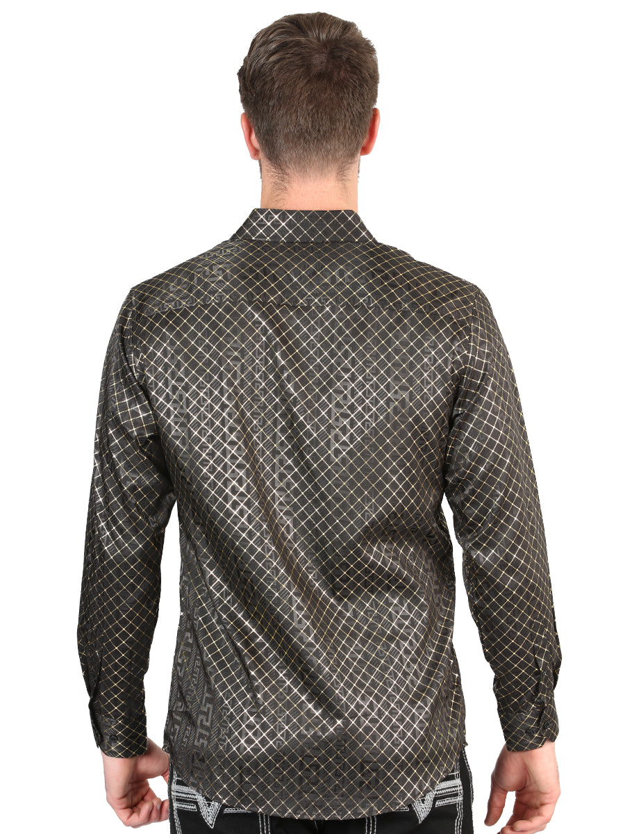 El General Black/Gold Casual Long-Sleeve Shirt 44550