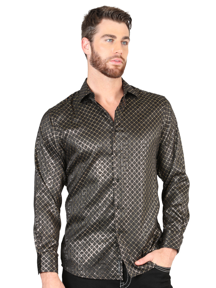 El General Black/Gold Casual Long-Sleeve Shirt 44550