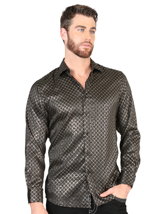 El General Black/Gold Casual Long-Sleeve Shirt 44550