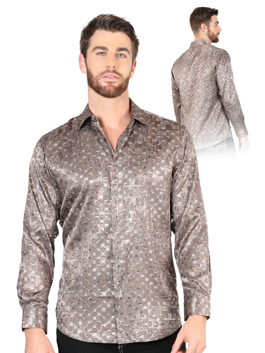 El General Brown Casual Long-Sleeve Shirt 44576