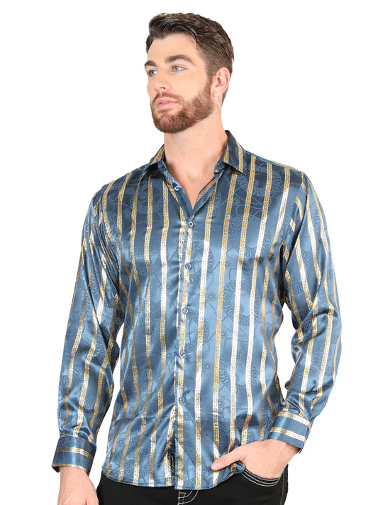 El General Teal Casual Long-Sleeve Shirt 44580