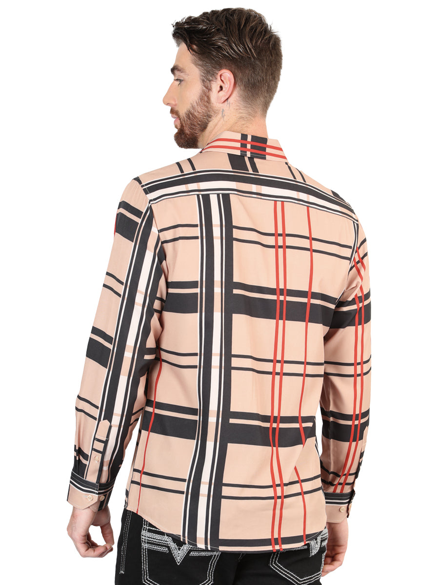 El General Khaki Casual Long-Sleeve Shirt 44599