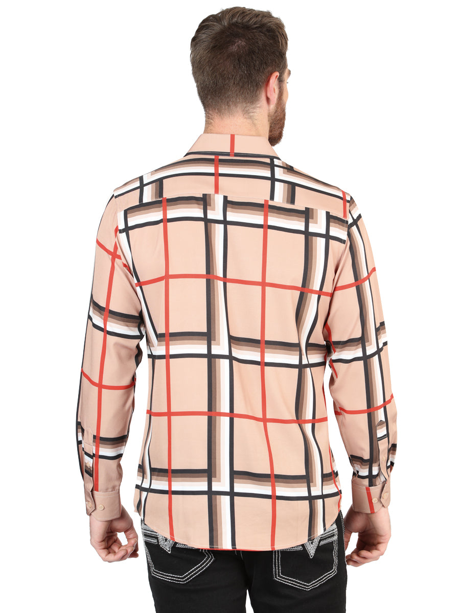 El General Khaki Casual Long-Sleeve Shirt 44604