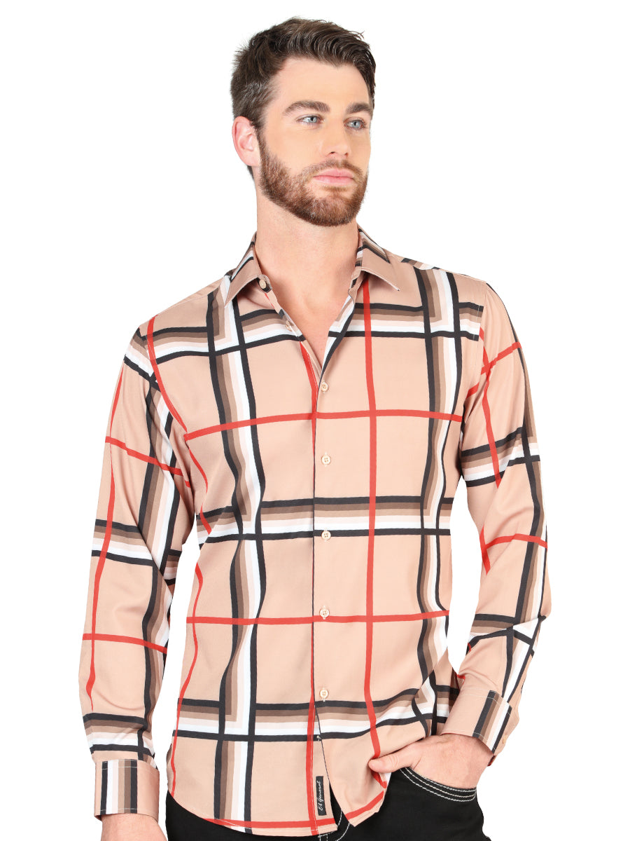 El General Khaki Casual Long-Sleeve Shirt 44604