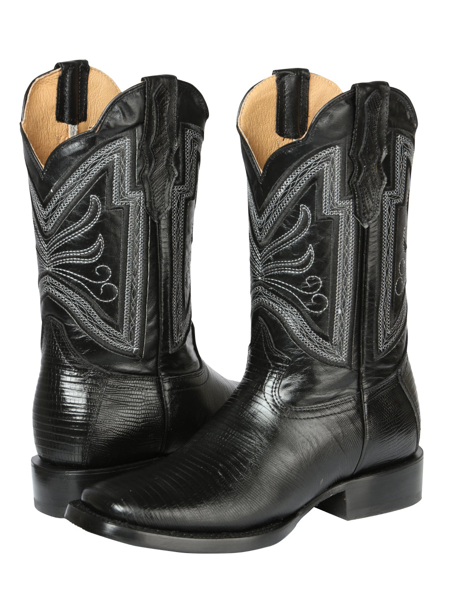 El General Men's Rodeo Boot - Imitation Lizard - Black 44666