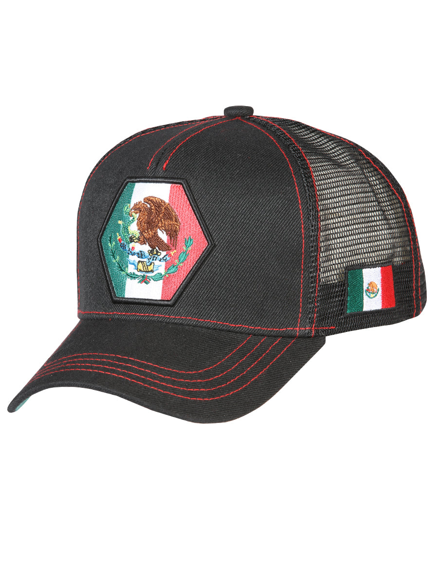 Gorra con la bandera de México de El General - Negra/Roja 44818