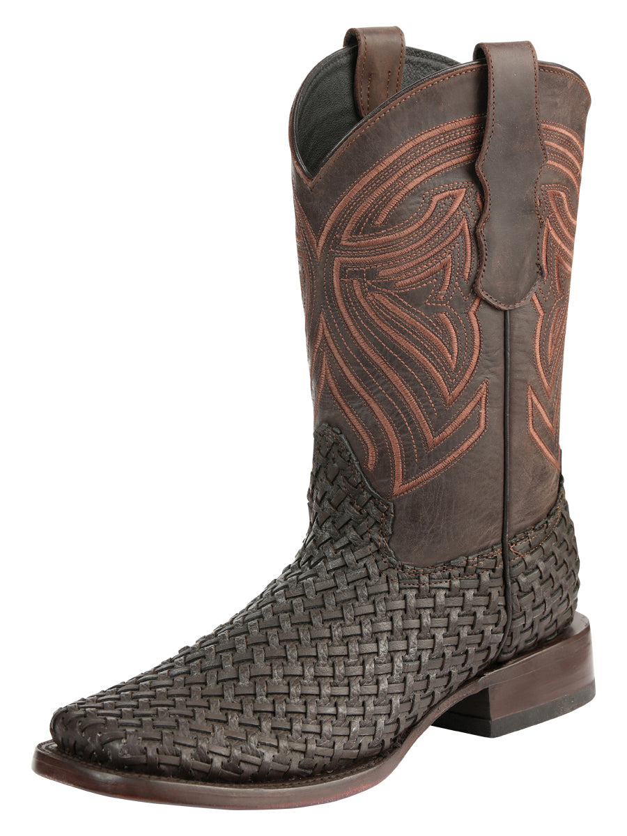 El General Men’s Leather Rodeo Boots Petatillo - Chocolate 45013