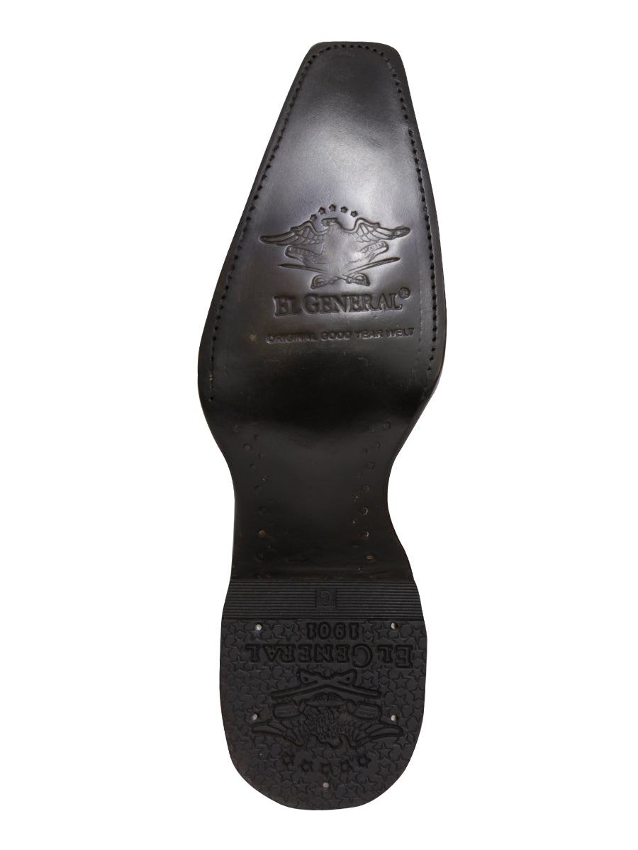 Botas vaqueras de lagarto exótico El General para hombre - Coñac 45074