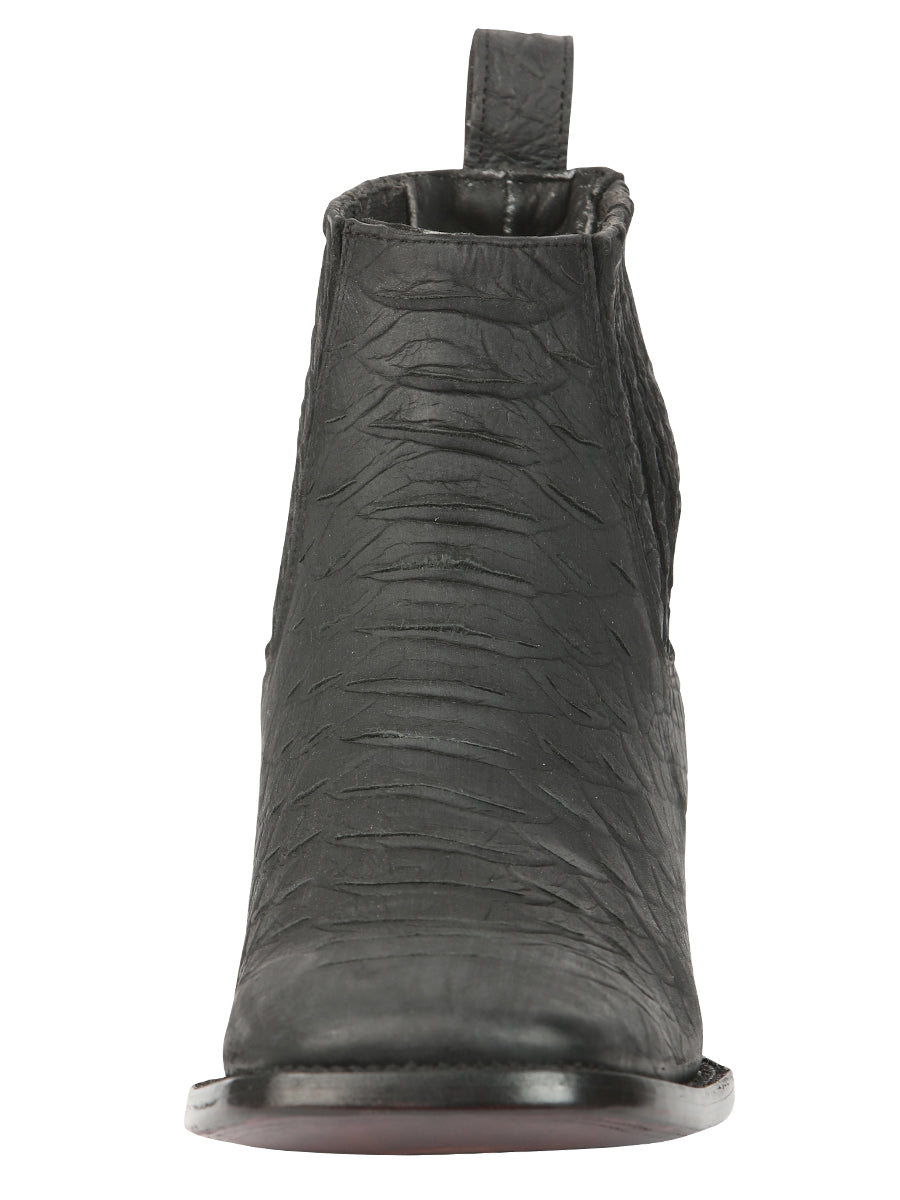 El General Men’s Python Imitation Black Ankle Boots 45091