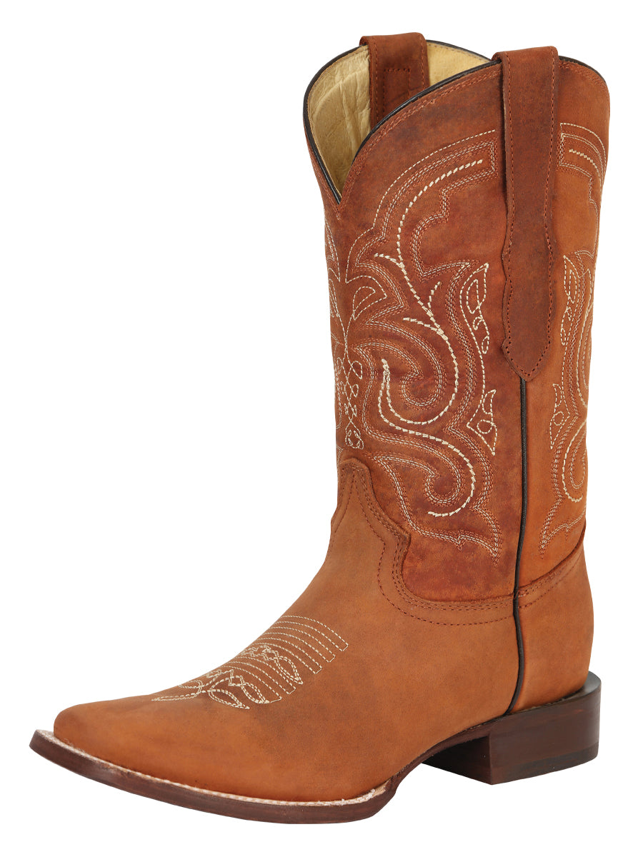 Bota Rodeo El General para hombre – Piel Crazy – Coñac 45208