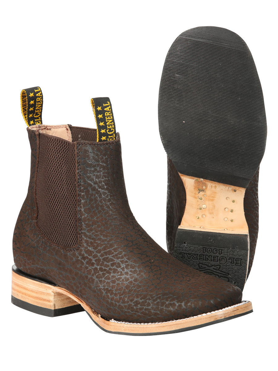 El General Men’s Ankle Boots - Bull Neck Leather Moka 45341