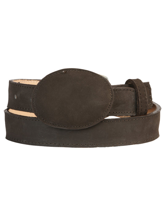Kids Western Belt - El General Nobuck Choco 45445