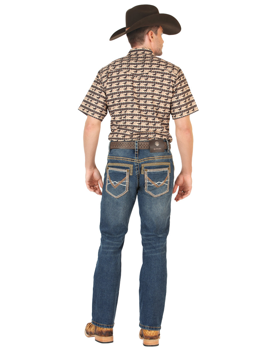 Centenario Men’s Bootcut Jeans - Dark Blue 45534