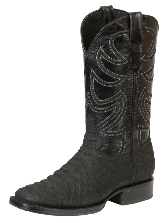 El General Men’s Rodeo Boot Imitation Python - Black 45561