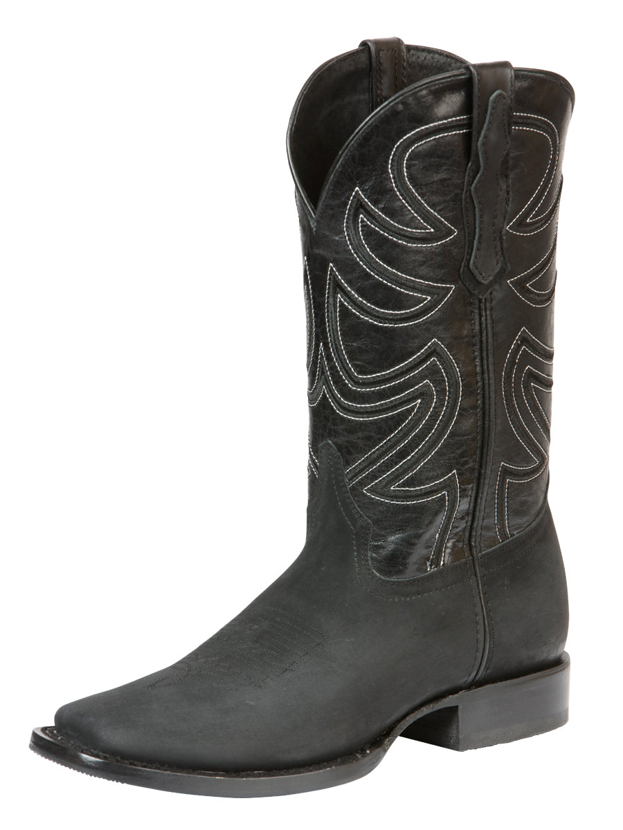 El General Men’s Rodeo Boot Nobuck Leather

 - Black 45567