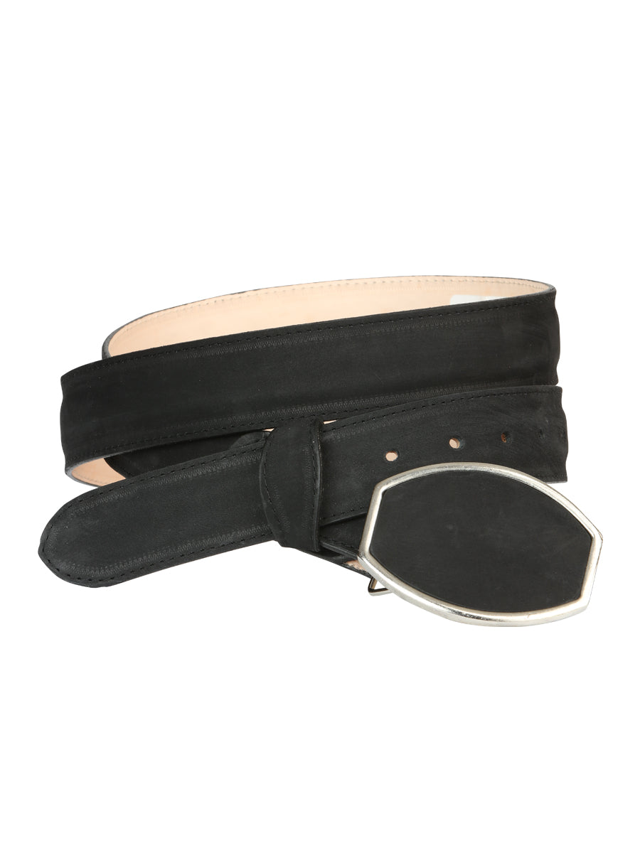 Men’s Western Belt El General Nubuck - Black 45575