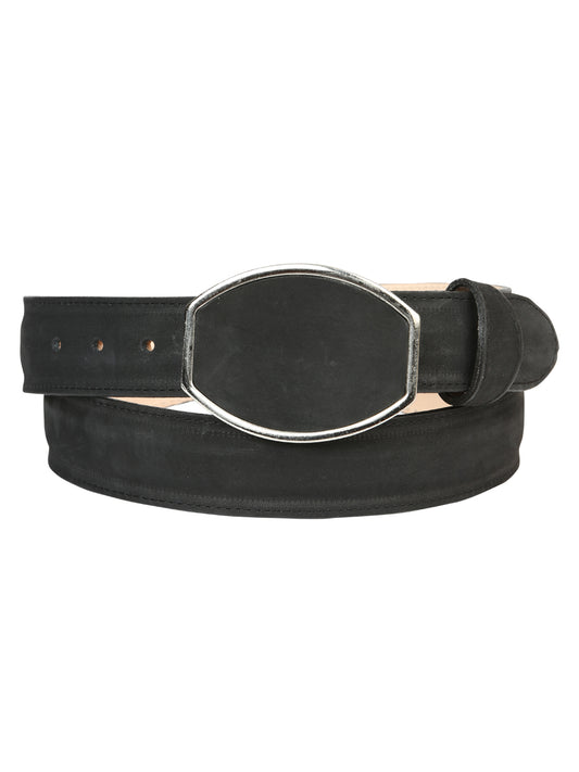 Men’s Western Belt El General Nubuck - Black 45575
