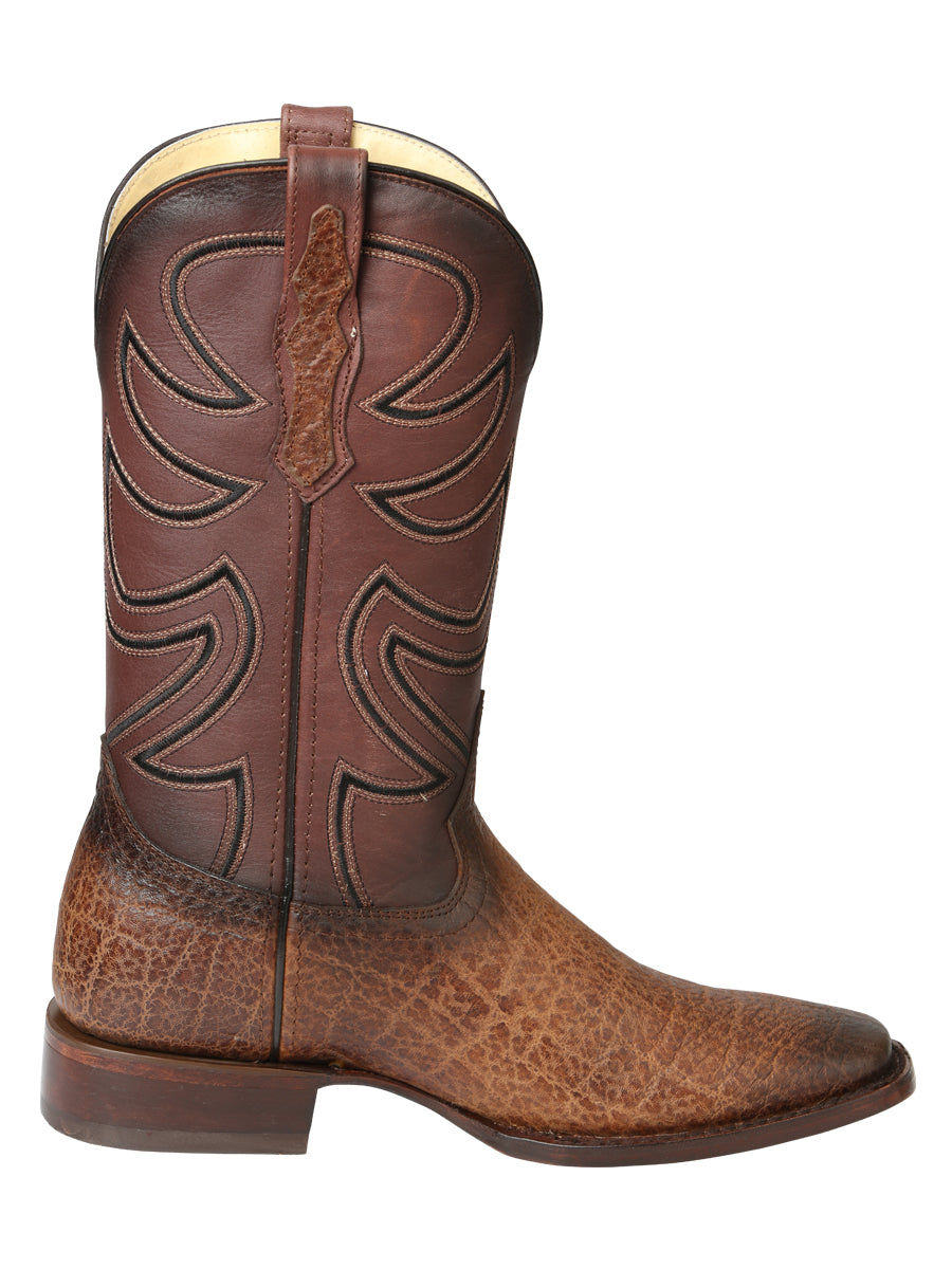 Men’s El General Rodeo Boot Elephant Print Brown Tobacco 45665
