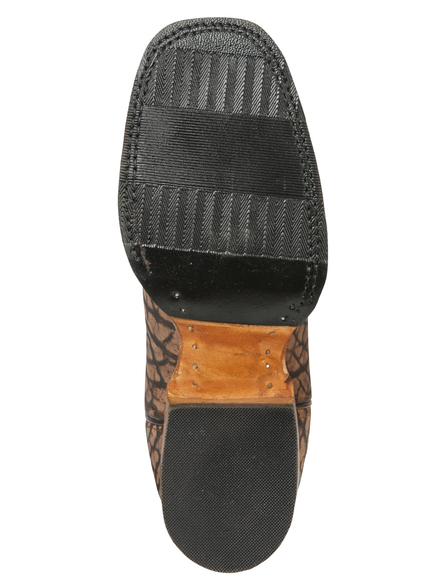 Men’s El General Rodeo Boot - Imitation Bull Neck Sand 45667