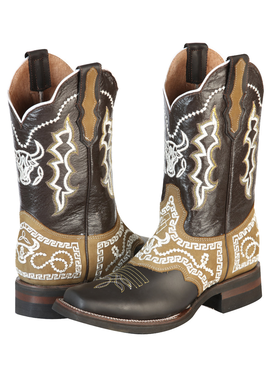 El General Rodeo Boot - Crazy Brown with Embroidery 51110