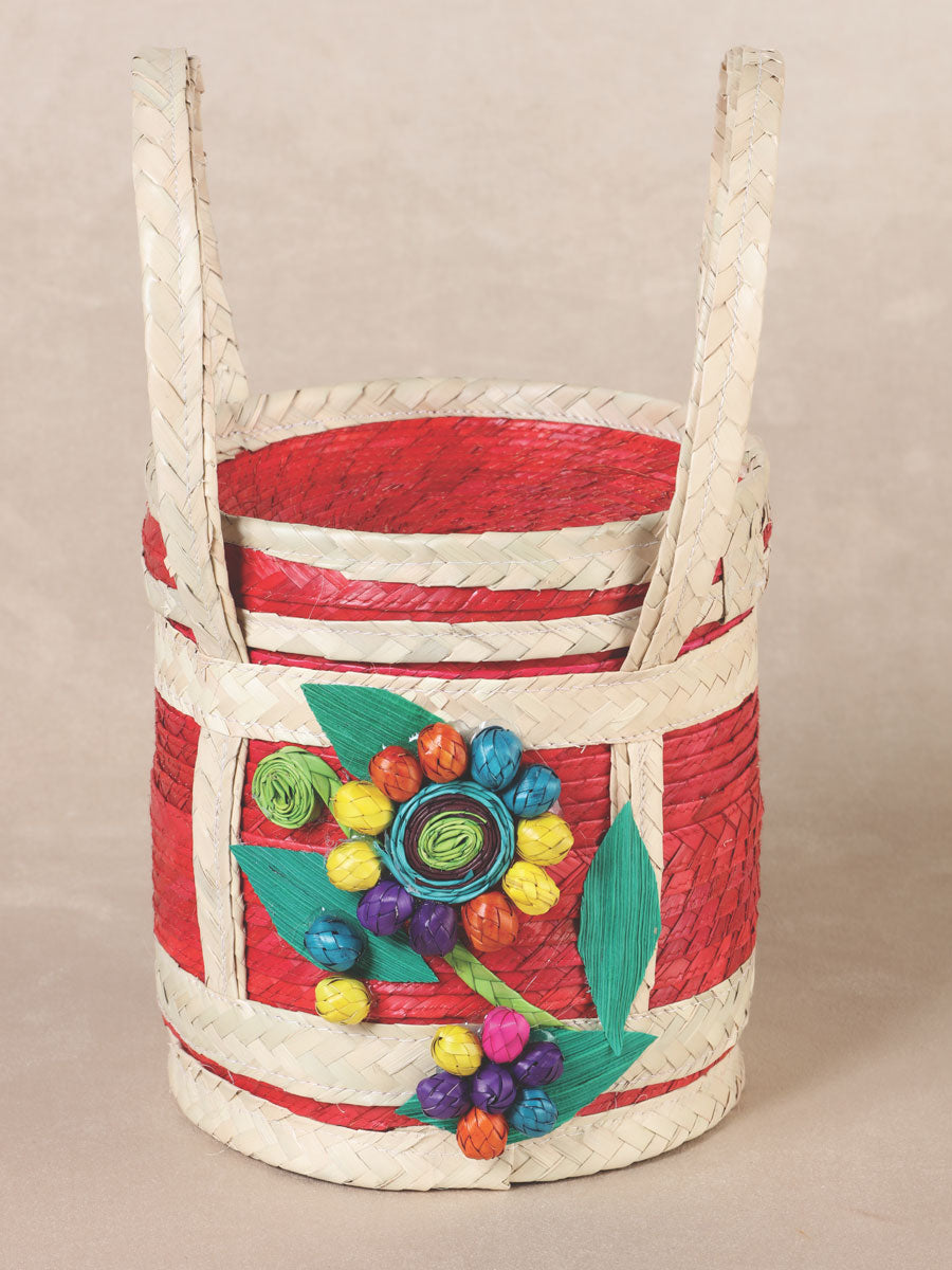 Handmade cosmetic bag 100% from Palma.  Hand woven. -  Flower -   Multicolor 602139