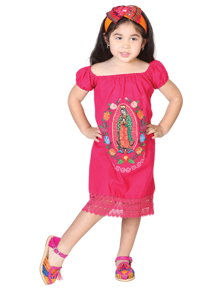 Artisanal Embroidered Dress 100% Cotton Fuchsia 602500