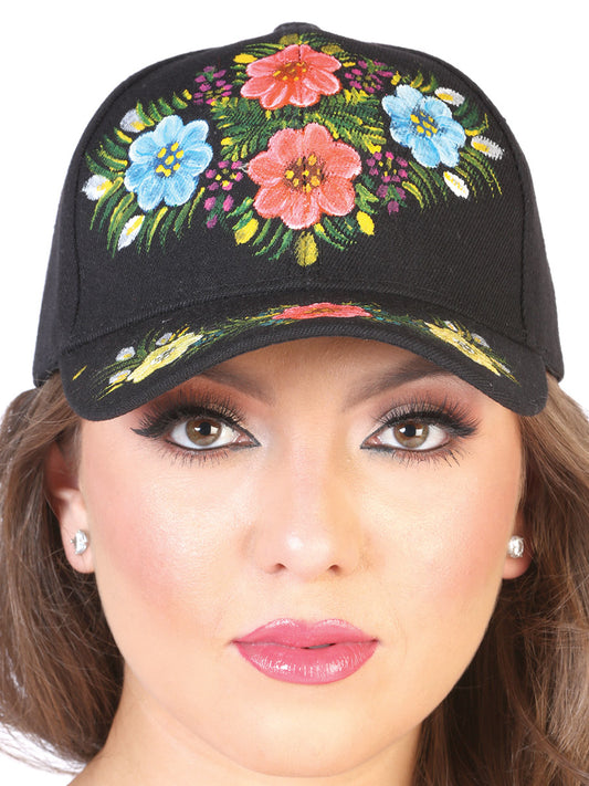 Artisanal Hand Painted Cap 60% Polyester, 40% Nailon Black  602672