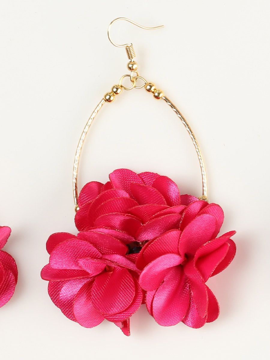 Mexican Artisanal Earrings Fuchsia 603243
